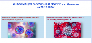 Информация о ковид-19 и гриппе в г. Межгорье на 20.12.2024 г.